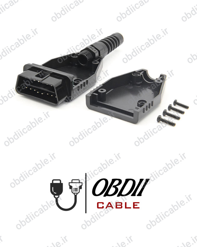سوکت خام OBDII + یک متر کابل ۱۶ رشته